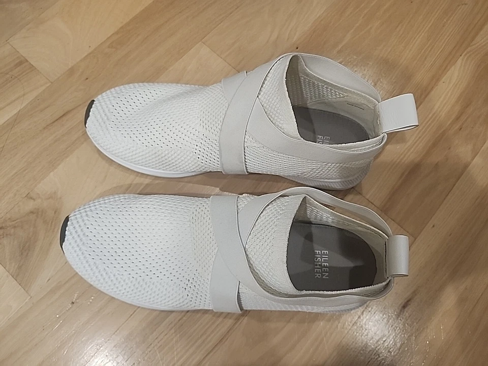 EILEEN FISHER ZING-SR Zapatos Tenis Tejidos Elásticos Talla 11 Sin Cordones Foto 3 de 4