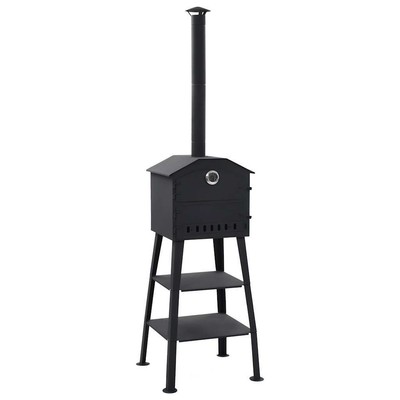 Pizza Oven Pizza Maker Stove with 2 Fireclay Stones Charcoal Fired vidaXL