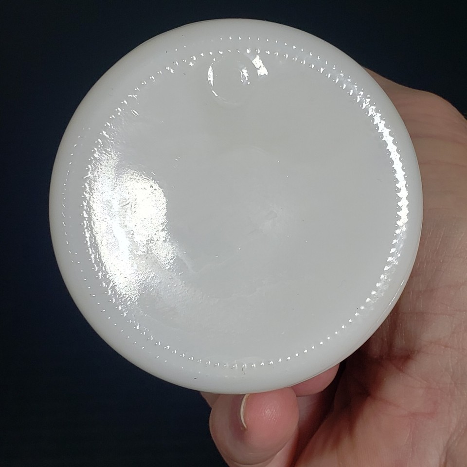 2 Vintage White Milk Glass Bud Vases Anchor Hocking Stars & Bars 6" and