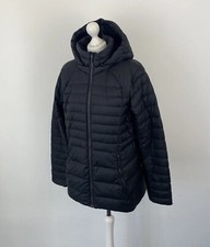 Lululemon Puffer Jacket Black Goose Down Feather Sz 12/14 Uk Ladies