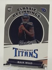 2022 PANINI CLASSICS MALIK WILLIS BEGINNINGS ROOKIE CARD TENNESSEE TITANS NFL
