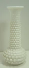Vintage E.O. Brody White Milk Glass Hobnail Bud Vase