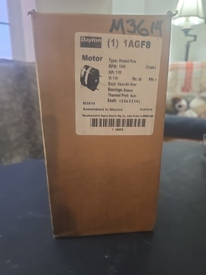 #ad Dayton 1AGF8 Motor Sh Pole 1 20 HP 1550115V 4.4 OD 1ph $150.00