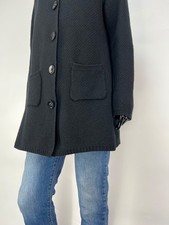 Cashmere Collection Women's Black Cashmere Merino Wool Crew Neck Cardigan Size M