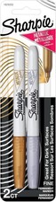 Sharpie Metallic Fine Point Permanent Marker, Assorted Colors, 2-Pack