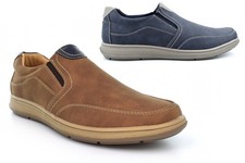Mens Casual Shoes Mens Slip On Shoes Mens Comfort Shoes Slip In Shoes Tan/Navy