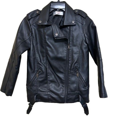 Kids Faux Leather Moto Biker Jacket