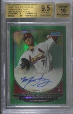 2013 Bowman Draft Green Refractor 21/75 Marco Gonzales BGS 9.5 GEM MINT Auto 3b6