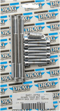 Drag Specialties 2401-0772 Primary Cover Socket-Head Bolt Set Chrome Smooth