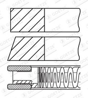 NEU - Goetze Engine 08-447800-00 Kolbenringsatz FüR Seat Skoda VW