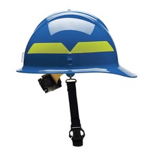 BULLARD FCBLR Fire Helmet,Blue,Thermoplastic 13W824
