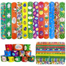 48 PCS Easter Slap Bracelets Toys for Kids Boys Girls Toddlers Easter Basket ...