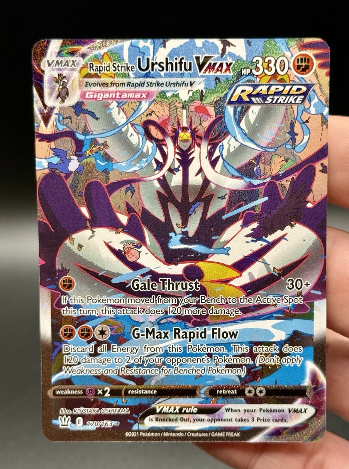 Pokémon TCG Rapid Strike Urshifu VMAX Battle Styles 170/163 Near Mint FAST SHIP