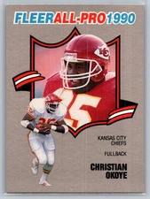 1990 Fleer Football All-Pro #5 Christian Okoye - VG - Kansas City Chiefs