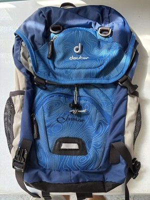 Deuter Youth Backpack Kids Pack Blue Plaid Hiking School Bag Travel Daypack