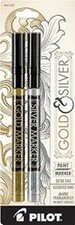 PILOT Metallic Paint Markers Gold  Silver 2pc, Marcadores Met licos Permanentes