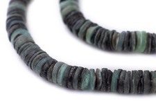 Fern Green Natural Shell Heishi Beads 8mm 23 Inch Strand