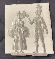 Zinnfiguren flats 80mm LARGE SCALE Bavarian Officer  lady - unpainted