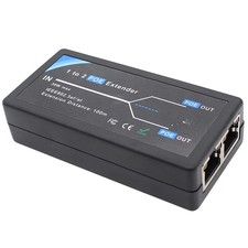 POE Extender 2 Port PoE-Powered PoE-sourcing ethernet Switch Repeater 100m 1