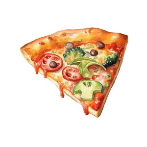 Pizza Self Adhesive Sticker