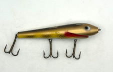 Fudally 6" Reef Hawg Musky Glide Jerkbait Gold Perch Used