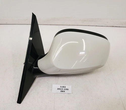 ✅ 10-13 OEM BMW E88 E82 Left Driver Side Heated Mirror Assembly White 300