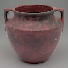 Burley Winter 1930s Vintage Arts & Crafts Art Pottery Mottled Planter Mauve