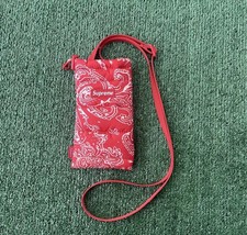 Supreme Puffer Neck Pouch Red Paisley