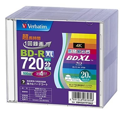 Verbatim BD-R XL 100GB Blu-ray Discs 20 Discs bedruckbar 2-4x Geschwindigkeit...