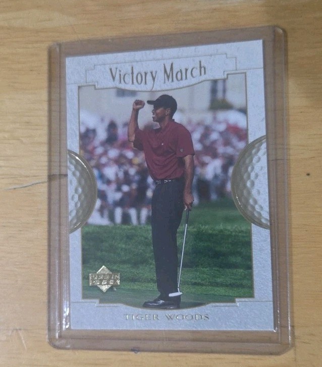 Tiger Woods 2001 Upper Deck Golf #151 Victory March Rookie Card