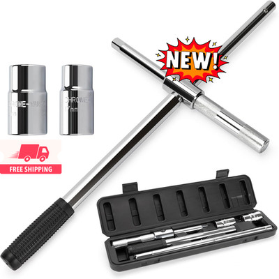 Llave de tuercas extendida, desmontador de neumáticos de 4 vías para coche, herr
