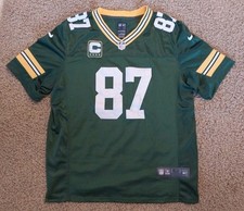 Nike NFL Players Greenbay Packers Jersey #87 Jordy Nelson With Captain Patch