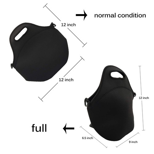 Neoprene Lunch Bags Boxes for Women Men, Insulated Lunch Cooler Tote Bag Box ... - Picture 3 of 7