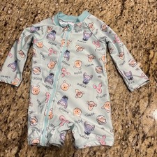 Unisex Disney Baby Winnie The Pooh Long Sleeve One Piece Swimsuit Rash Guard 9m