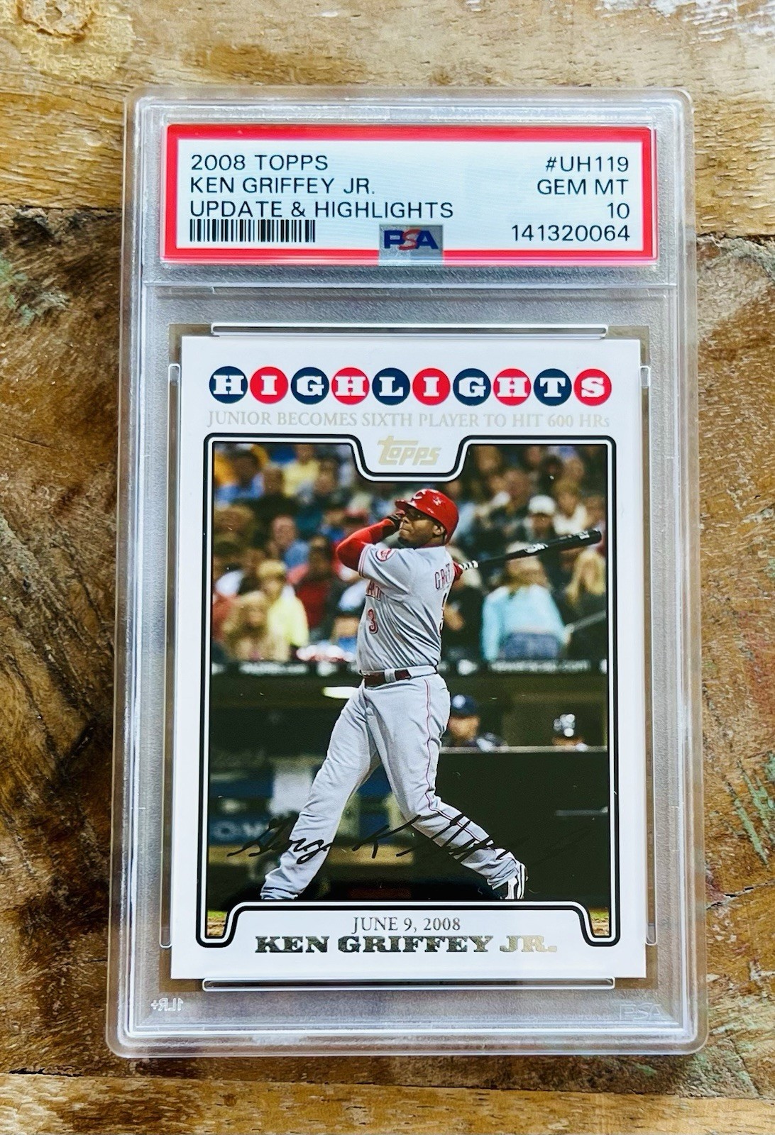 2008 TOPPS KEN GRIFFEY JR PSA 10