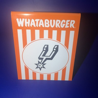 Whataburger Limited Addition Collectable  NBA San Antonio Spurs Table Tent