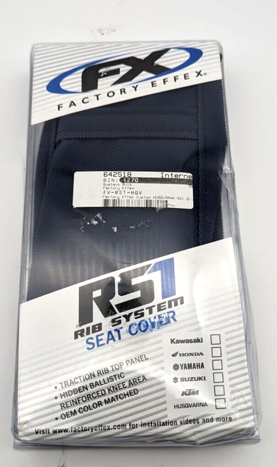 Cubierta de asiento con pinza personalizada Factory Effex HUSQVARNA RS1 19-29630 Foto 2 de 4