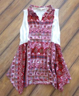 HEM & THREAD ~ New NWT Small ~ Boho Festival! Elephant Indian Print Hippie Shirt
