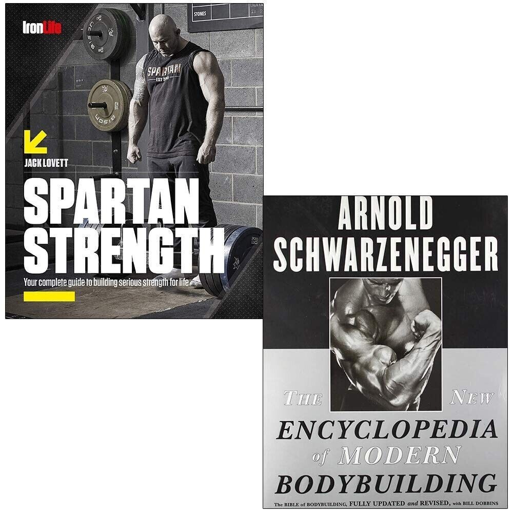Spartan Strength Jack Lovett, New Encyclopedia Arnold Schwarzenegger 2 Books Set