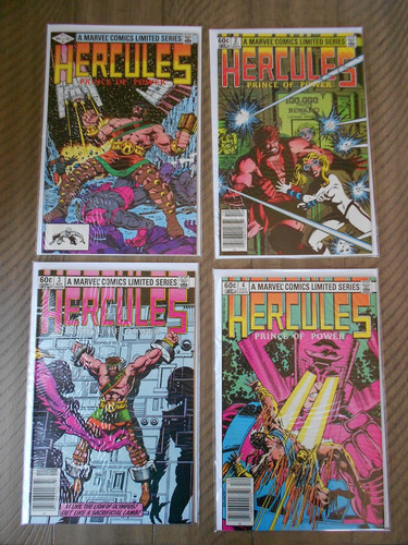 HERCULES #1 - 4 Marvel 1st Limited Series 1982 Complete Run VF/VF+ Gemini mailer