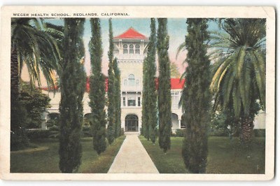 Weger Health School, Redlands, California VTG Postcard CG3.