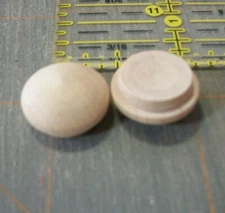  1/2" mushroom buttons/plugs wood unfinished lot of 25