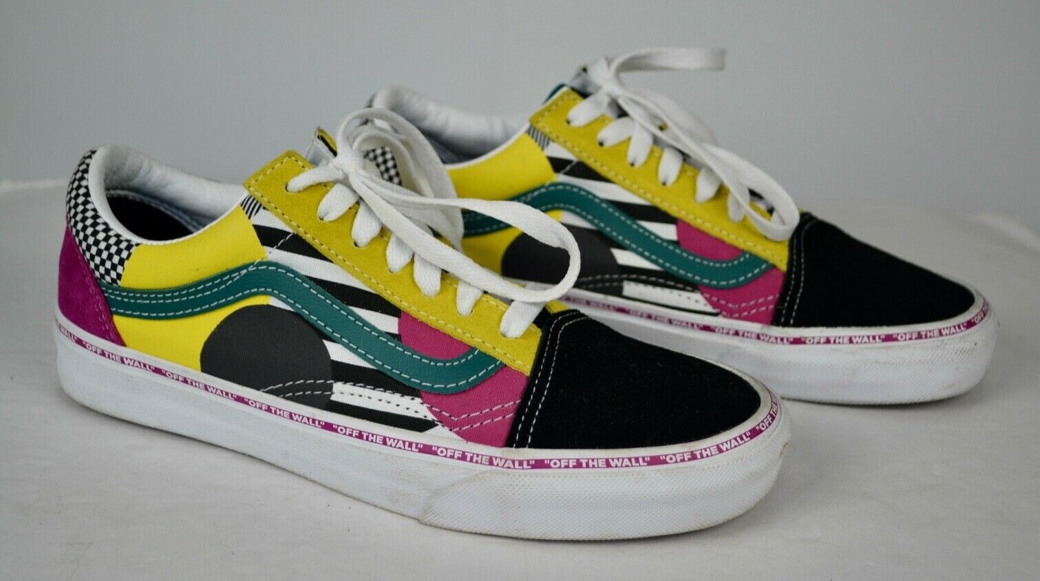 VANS Old Skool Skate Shoes Multicolor DISARRAY 721454 Men 6 Women 7.5-image