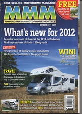 MMM Motorcaravan Motorhome Monthly October 2011 Adria Sonic Swift Bolero 724