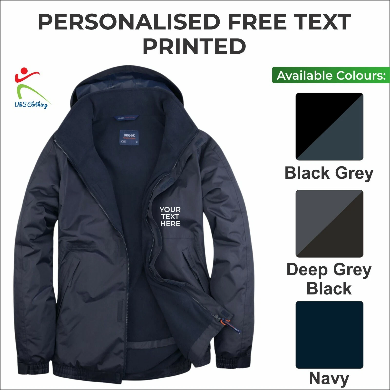 Personalised Premium Outdoor Jacket Custom Top Printed ANY Text Workwear Jacket
Opens in a new windo
