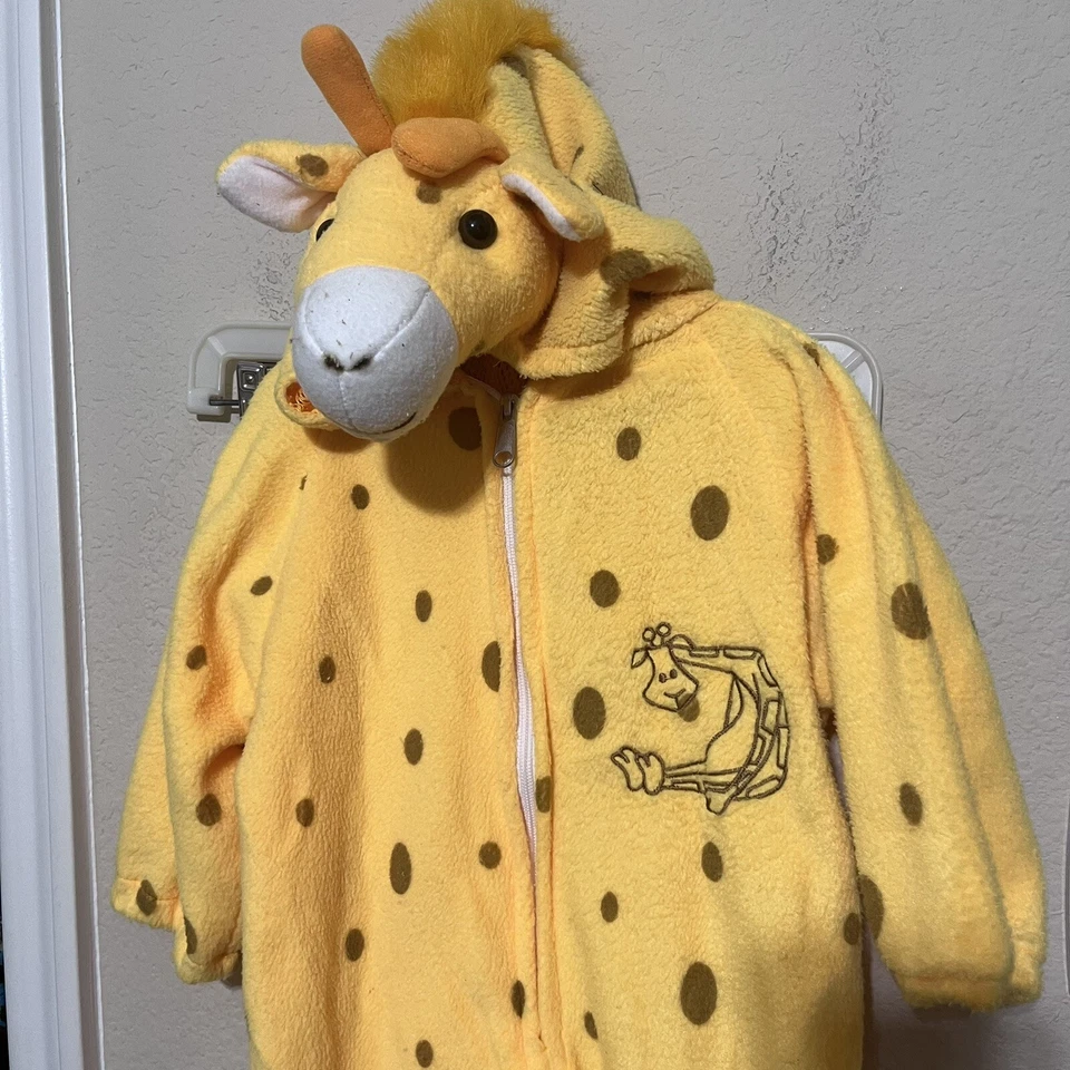 Traje Disfraz de Jirafa Vellón Bebé Infantil 18-24 Mos Cremallera Frontal Bunting Dormir Foto 2 de 4