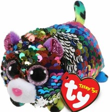 2019 TY Flippables Sequins Teeny Tys 4" DOTTY the Leopard Stackable Plush MWMTs