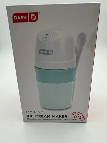 Dash My Pint Ice Cream Yogurt Sorbet Maker Aqua & White No Spoon Recipes