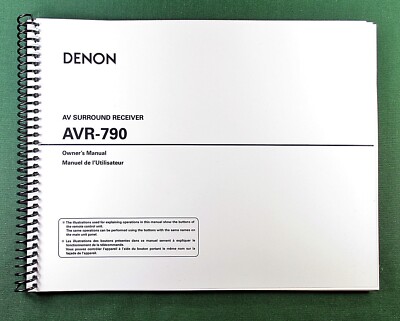 Denon AVR-790 Instruction Manual: 72 Pages & Protective Covers!