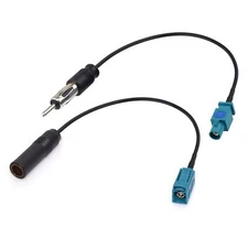Universal Vehicle Car Stereo FM AM Radio Antenna Adapter Cable 2-Pack Fakra Z...